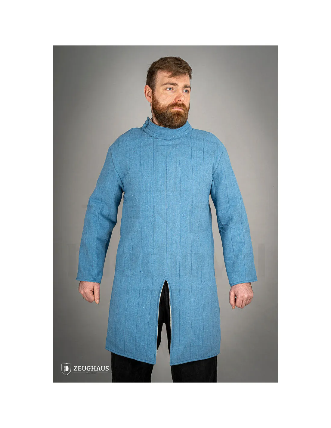 Gambesón medieval algodón de infantería, color azul