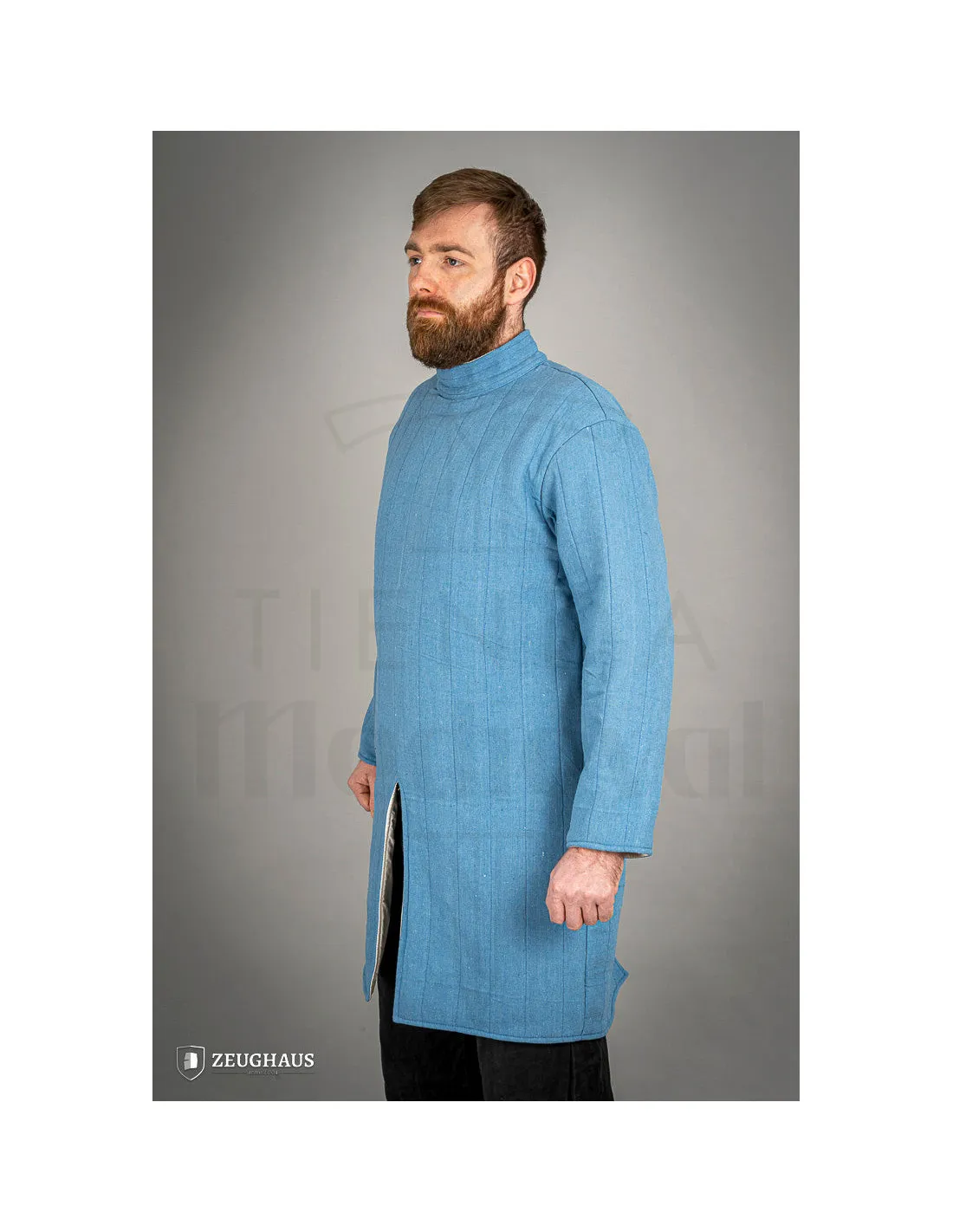Gambesón medieval algodón de infantería, color azul