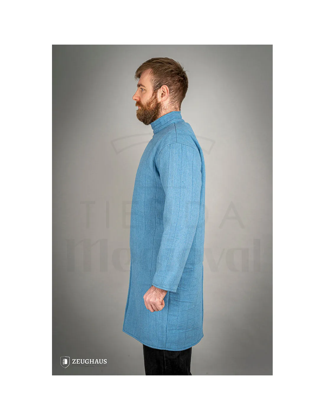 Gambesón medieval algodón de infantería, color azul