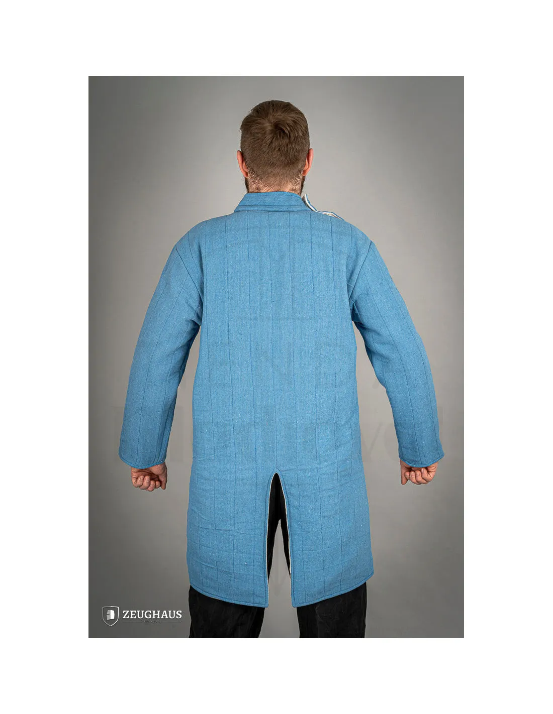 Gambesón medieval algodón de infantería, color azul