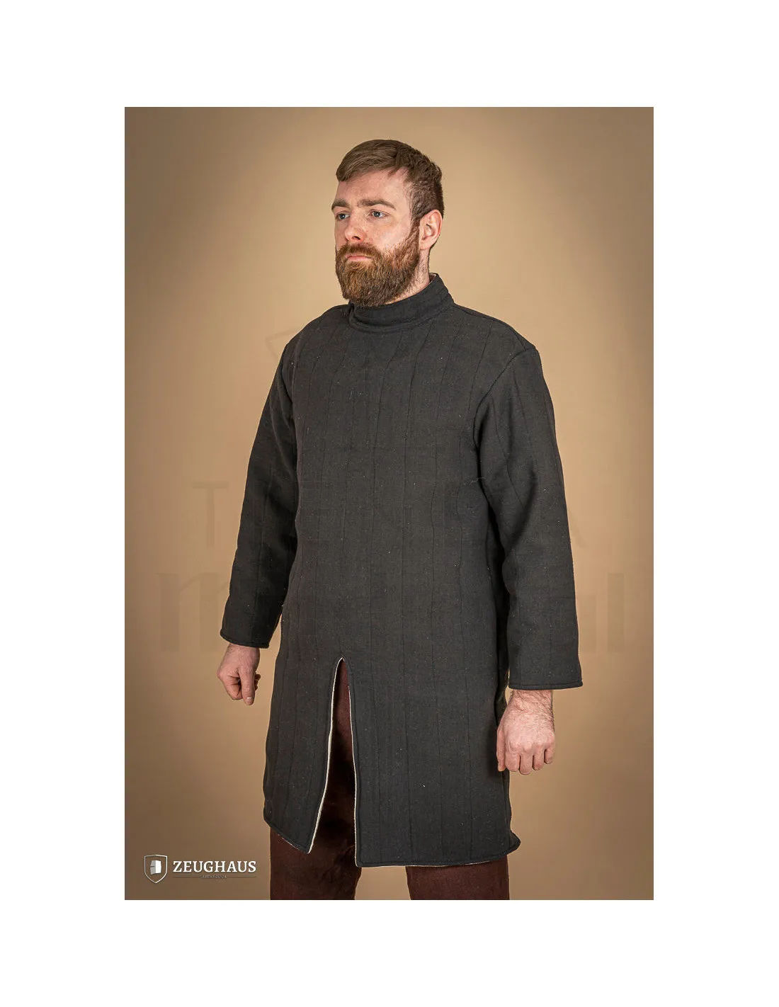 Gambesón medieval algodón de infantería, color negro