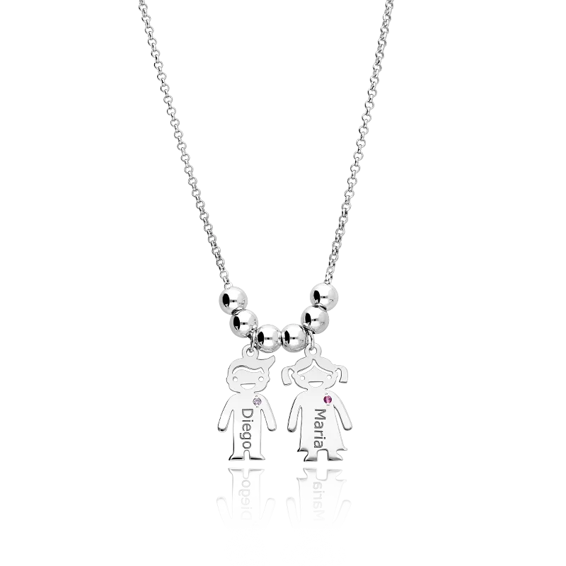 GARGANTILLA "EUGENE" NIÑOS PERSONALIZADOS PLATA DE LEY