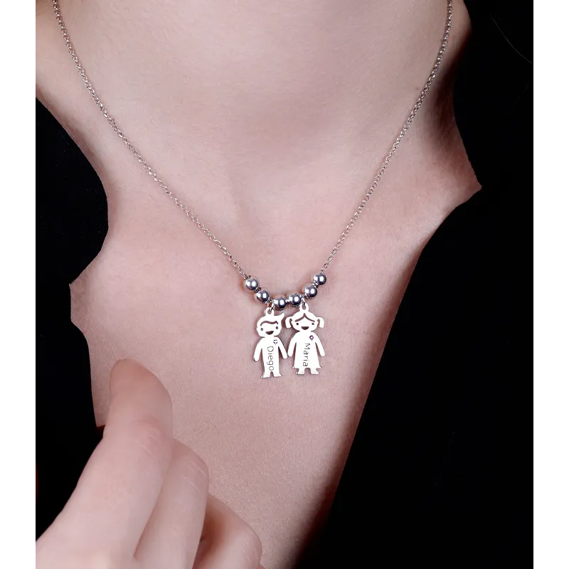 GARGANTILLA "EUGENE" NIÑOS PERSONALIZADOS PLATA DE LEY