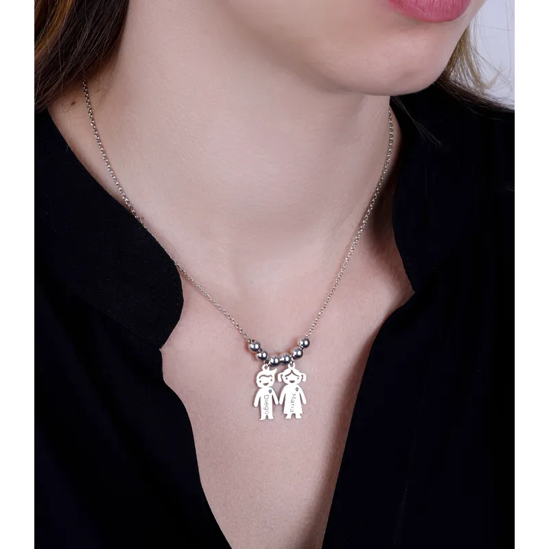 GARGANTILLA "EUGENE" NIÑOS PERSONALIZADOS PLATA DE LEY