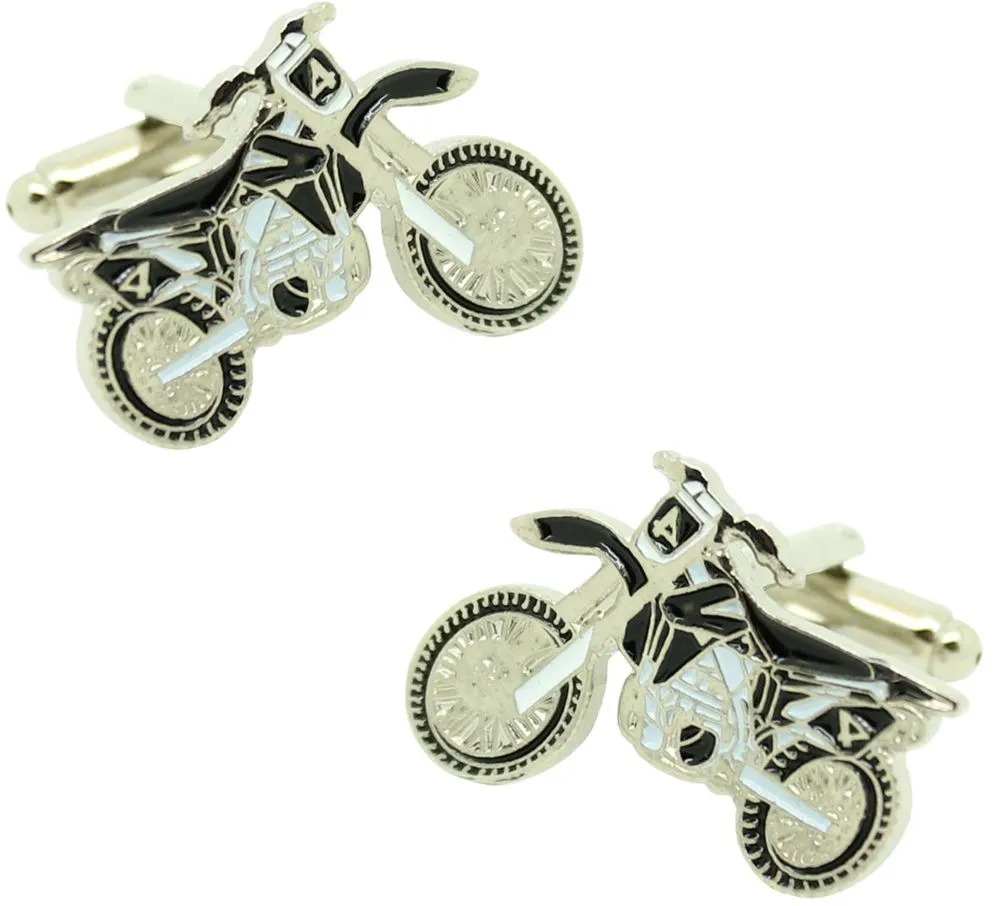 Gemelos para camisa de Moto cross negro