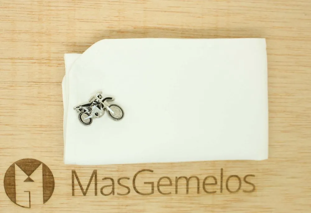 Gemelos para camisa de Moto cross negro
