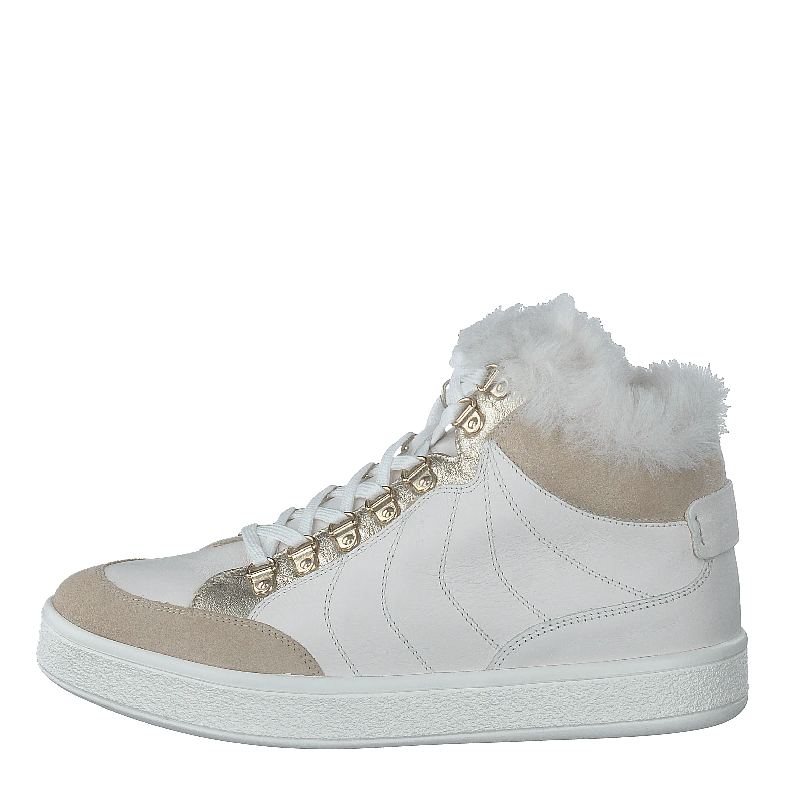 GEOX CALZADO D LEELU' A  NAPPA+SUEDE OFF WHITE/LT TAUPE