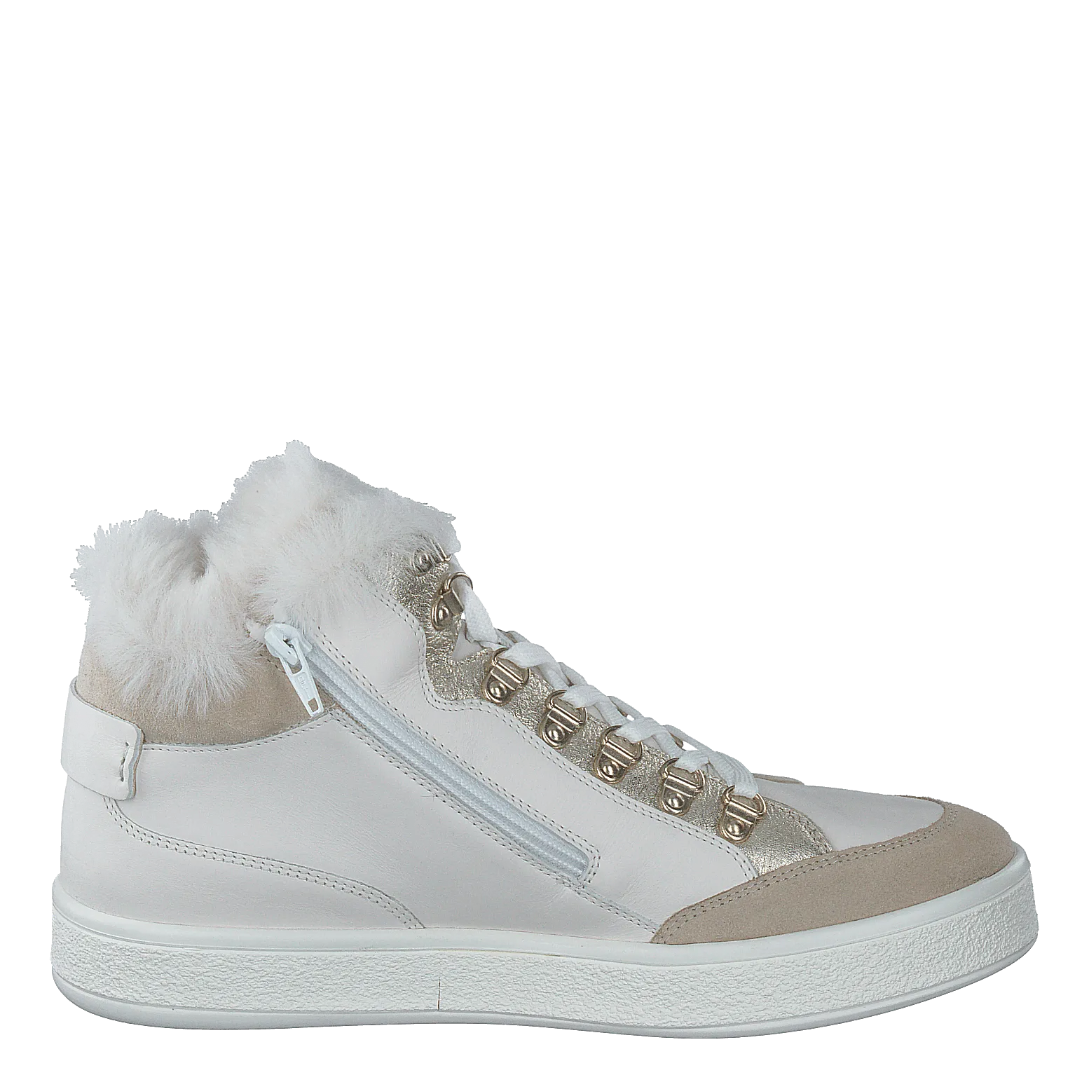 GEOX CALZADO D LEELU' A  NAPPA+SUEDE OFF WHITE/LT TAUPE