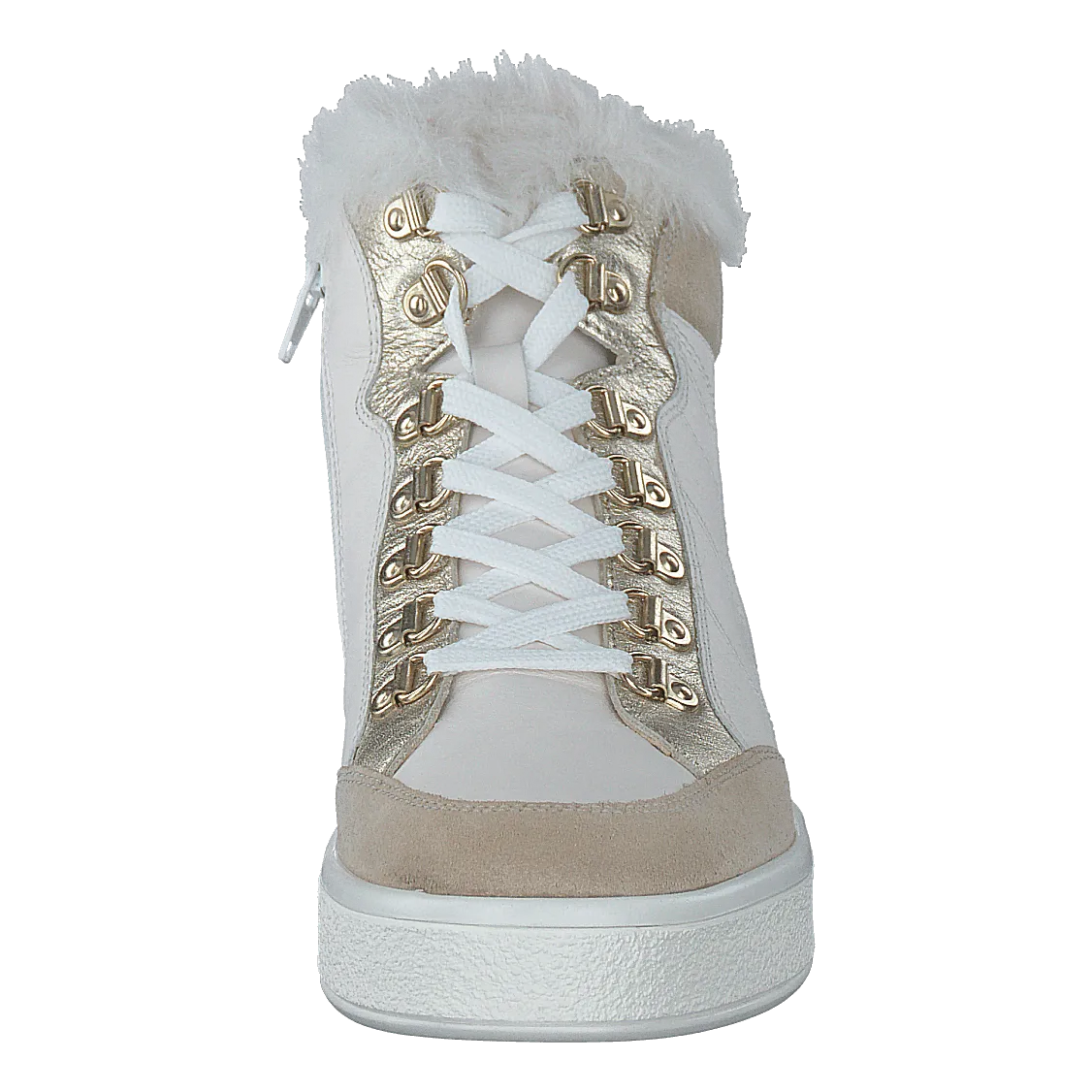 GEOX CALZADO D LEELU' A  NAPPA+SUEDE OFF WHITE/LT TAUPE