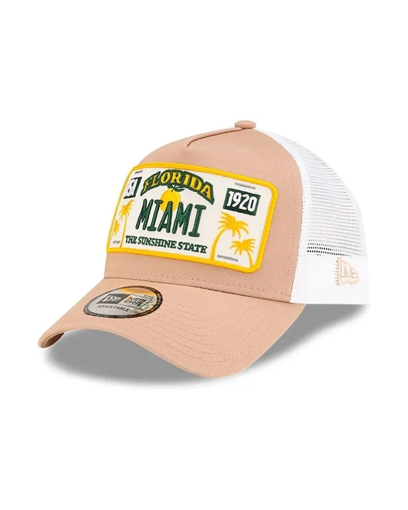 Gorra new era tostada license plate trucker newera