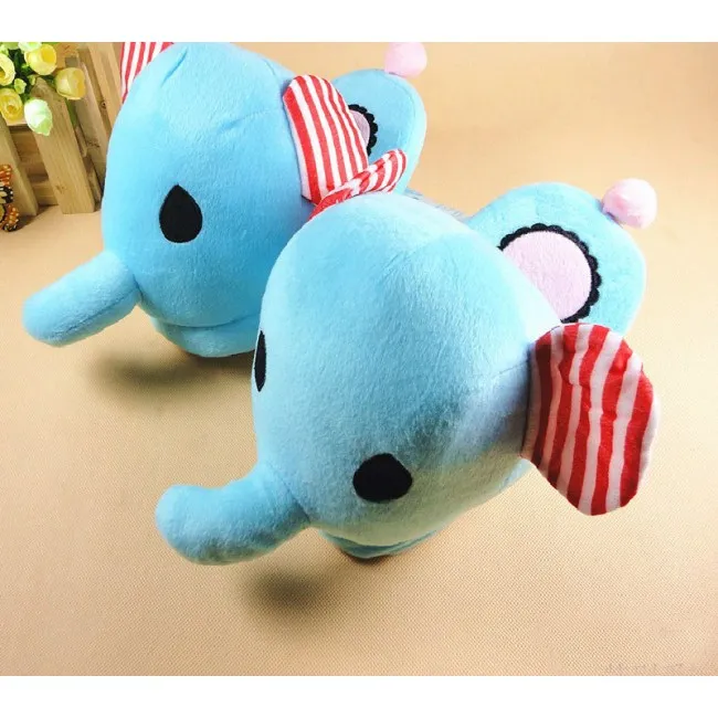 Great Christmas Gift:Elephant Cartoon Plush Soft Minion Shoes