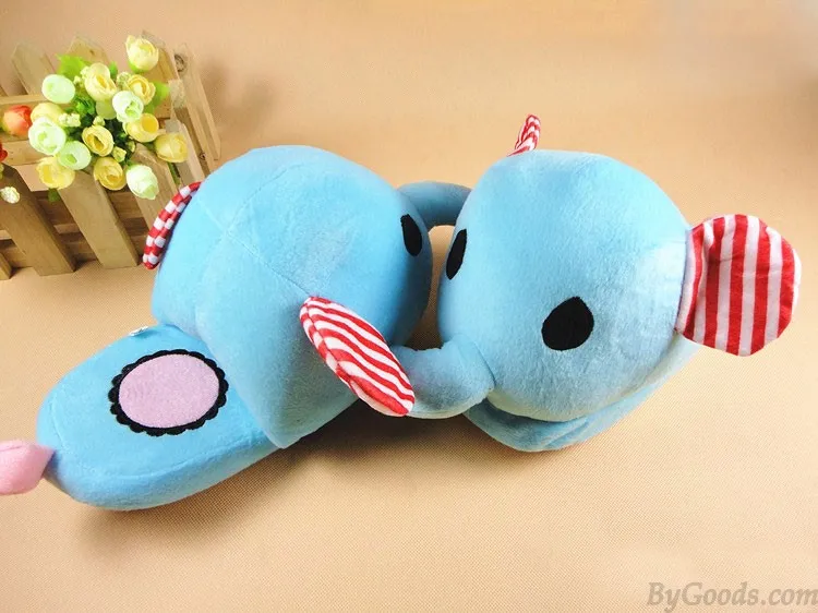 Great Christmas Gift:Elephant Cartoon Plush Soft Minion Shoes