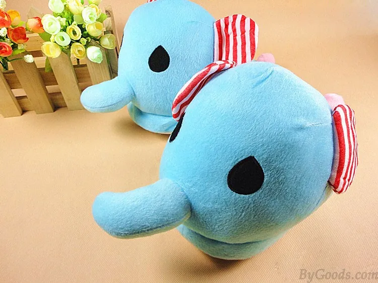 Great Christmas Gift:Elephant Cartoon Plush Soft Minion Shoes