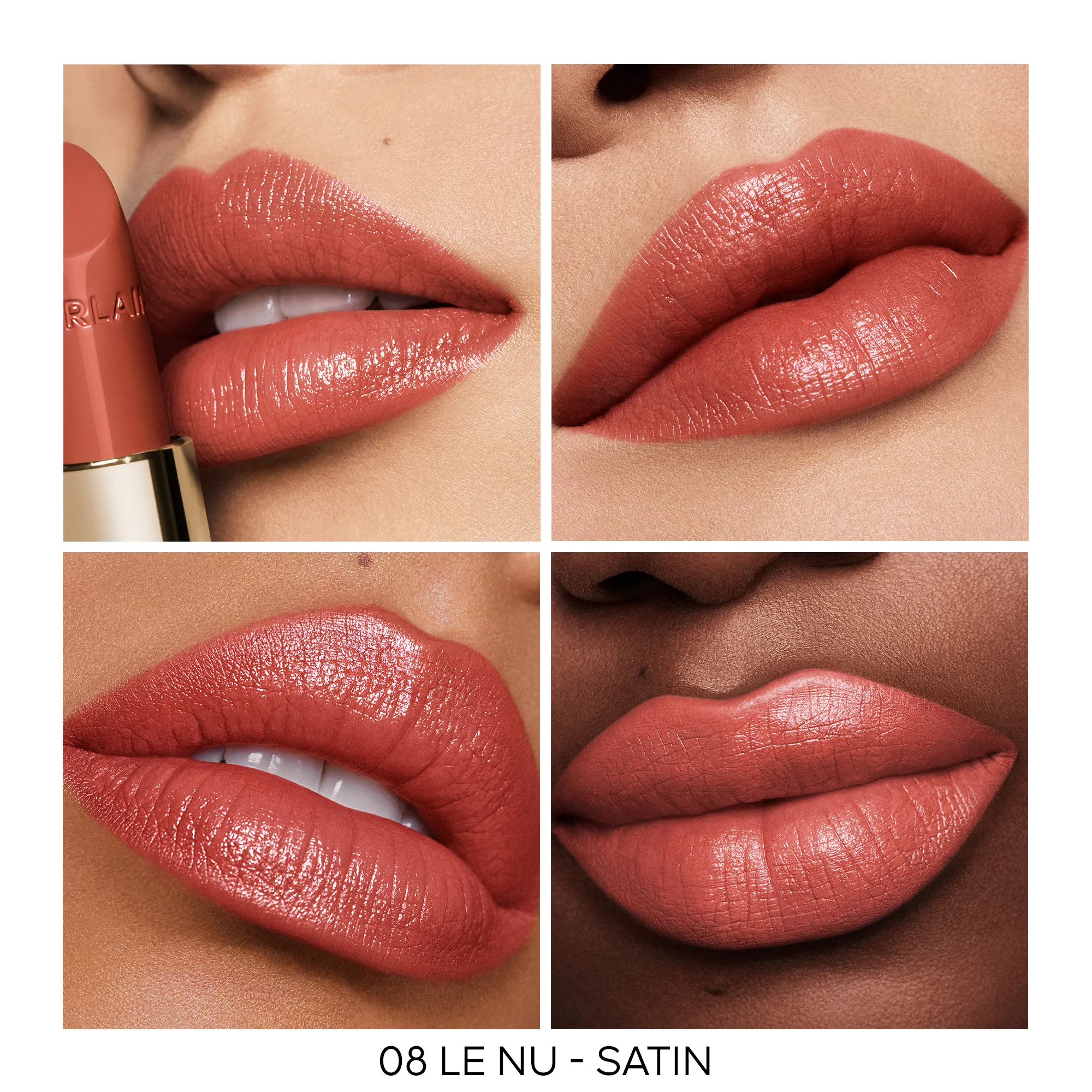 GUERLAIN ROUGE G LA RECARGA  EL LáPIZ LABIAL PERSONALIZABLE DE CUIDADO EN   08 LE NU  SATIN