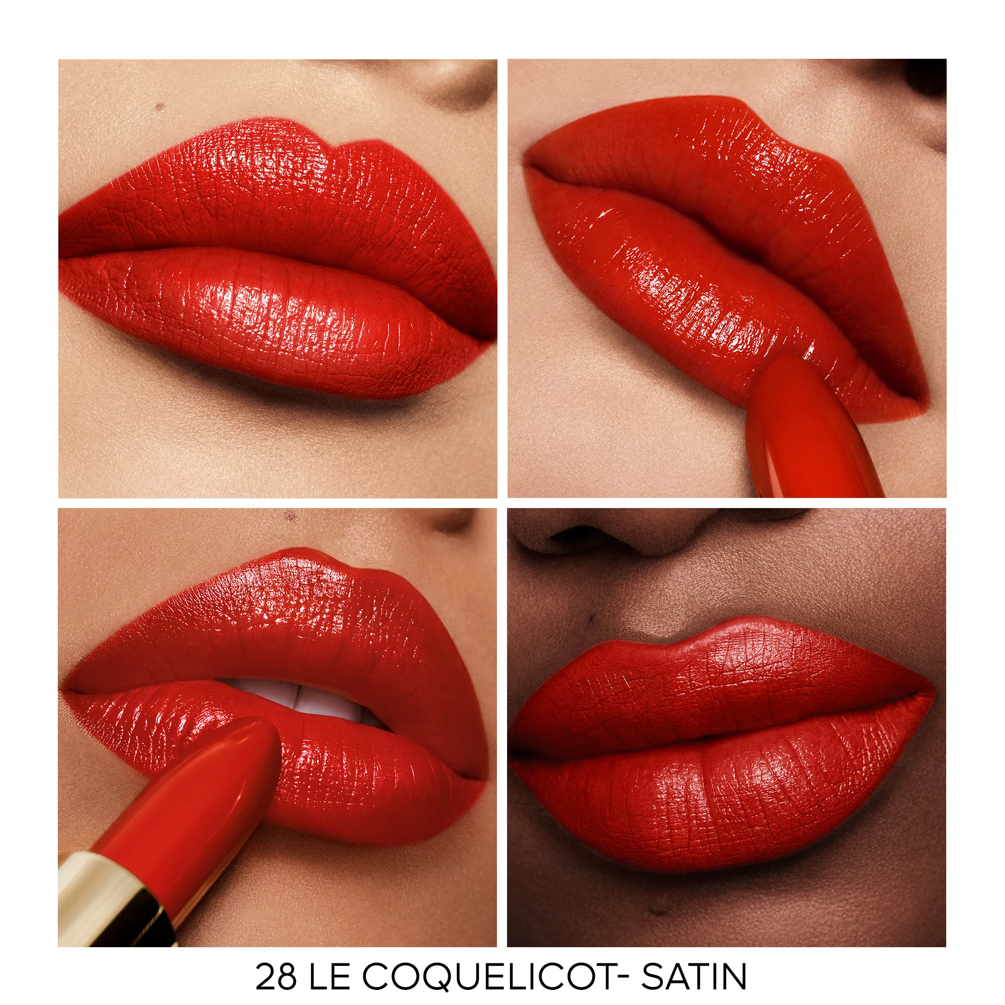 GUERLAIN ROUGE G LA RECARGA  EL LáPIZ LABIAL PERSONALIZABLE DE CUIDADO EN   28 LE COQUELICOT  SATIN