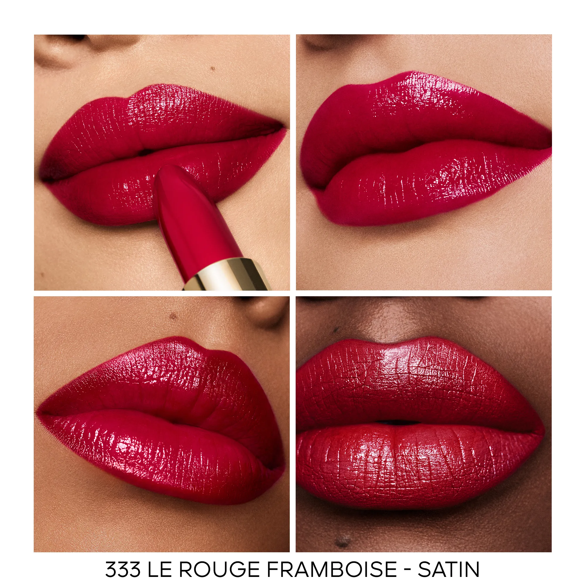 GUERLAIN ROUGE G LA RECARGA  EL LáPIZ LABIAL PERSONALIZABLE DE CUIDADO EN   333 LE ROUGE FRAMBOISE  SATIN