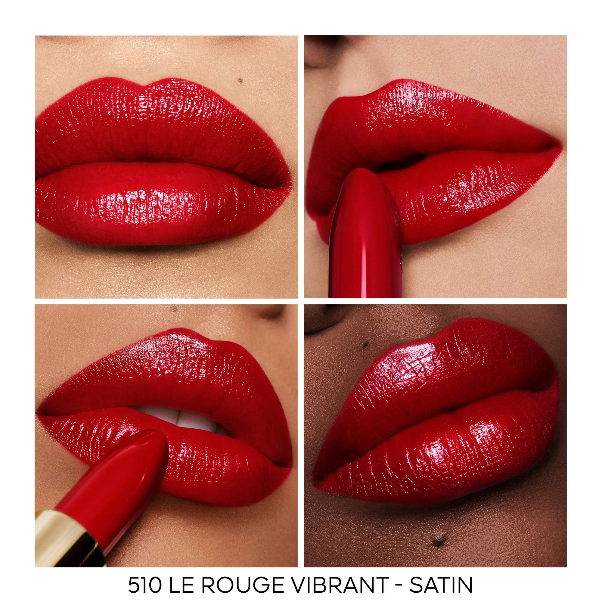 GUERLAIN ROUGE G LA RECARGA  EL LáPIZ LABIAL PERSONALIZABLE DE CUIDADO EN   510 LE ROUGE VIBRANT  SATIN
