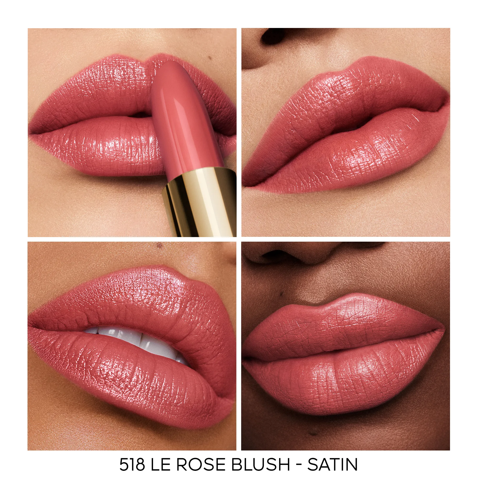 GUERLAIN ROUGE G LA RECARGA  EL LáPIZ LABIAL PERSONALIZABLE DE CUIDADO EN   518 LE ROSE BLUSH  SATIN