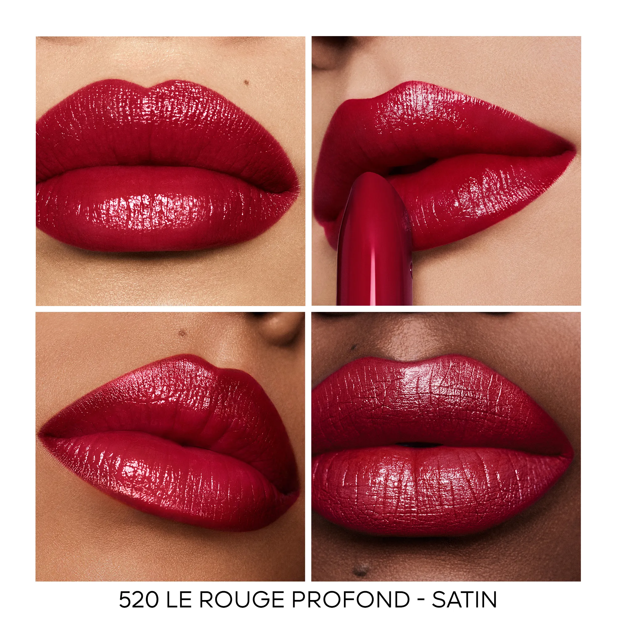 GUERLAIN ROUGE G LA RECARGA  EL LáPIZ LABIAL PERSONALIZABLE DE CUIDADO EN   520 LE ROUGE PROFOND  SATIN