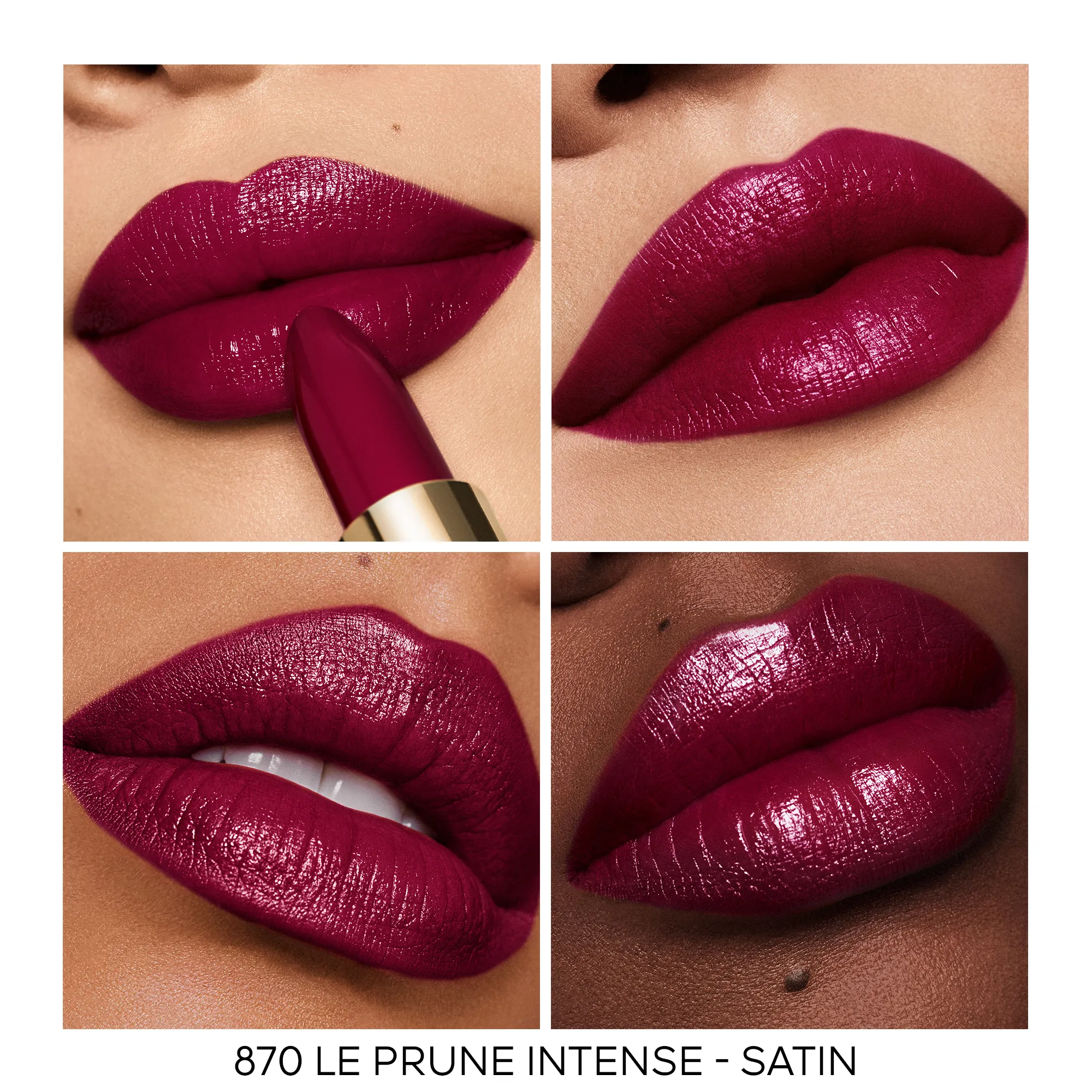 GUERLAIN ROUGE G LA RECARGA  EL LáPIZ LABIAL PERSONALIZABLE DE CUIDADO EN   870 LE PRUNE INTENSE  SATIN
