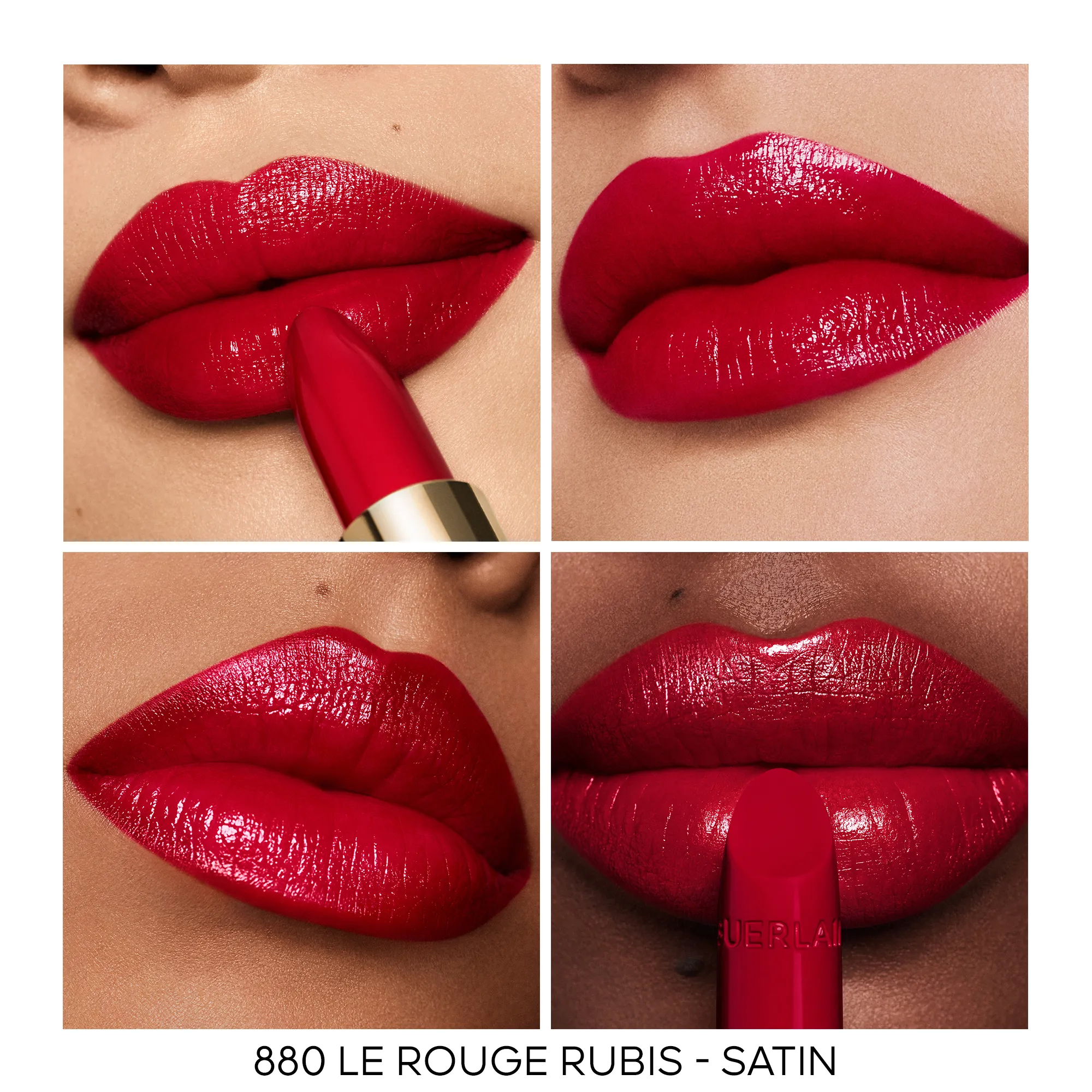 GUERLAIN ROUGE G LA RECARGA  EL LáPIZ LABIAL PERSONALIZABLE DE CUIDADO EN   880 LE ROUGE RUBIS  SATIN
