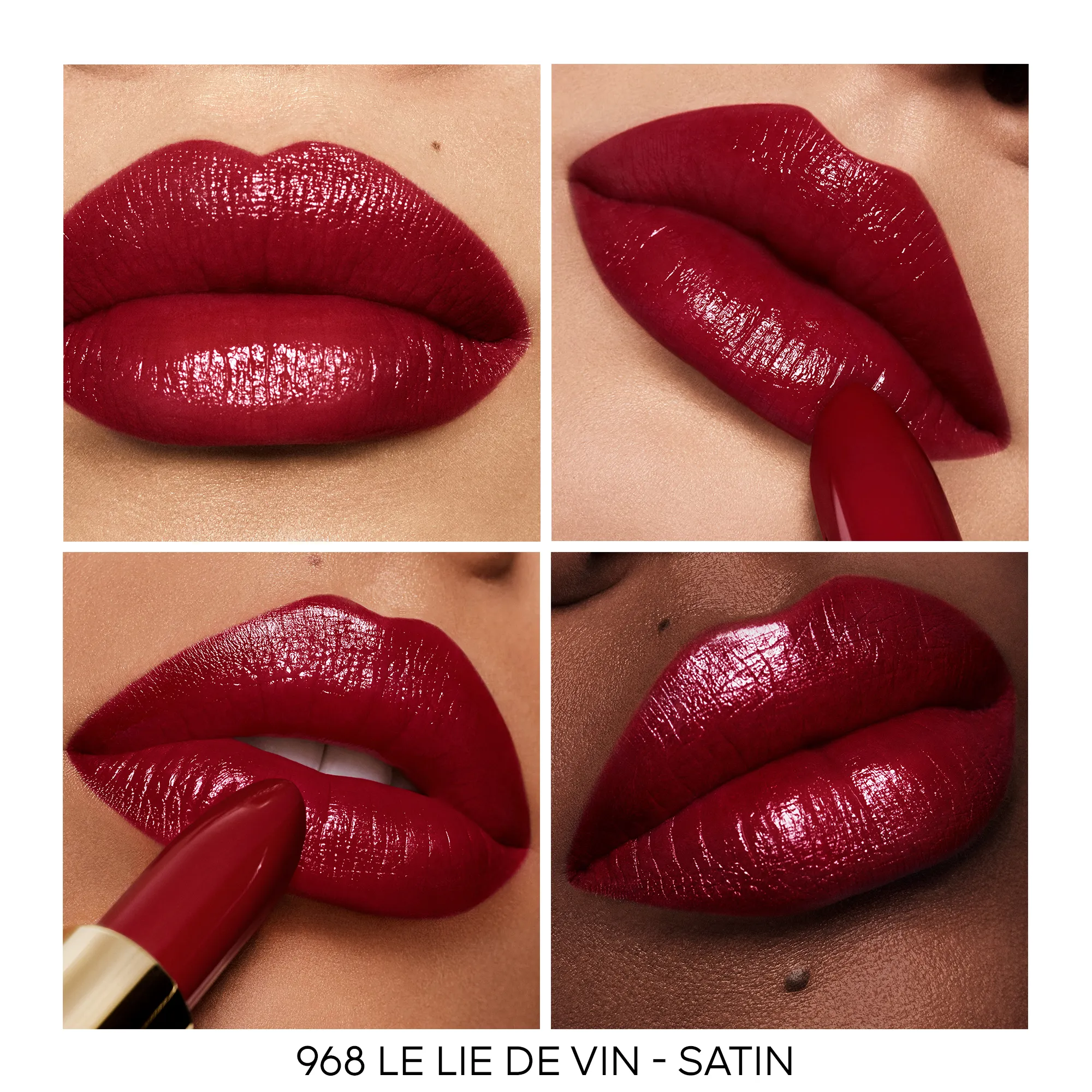 GUERLAIN ROUGE G LA RECARGA  EL LáPIZ LABIAL PERSONALIZABLE DE CUIDADO EN   968 LE LIE DE VIN  SATIN