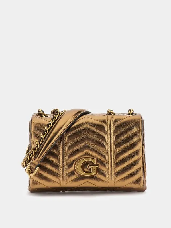 GUESS LOVIDE METALLICLOOK QUILTED