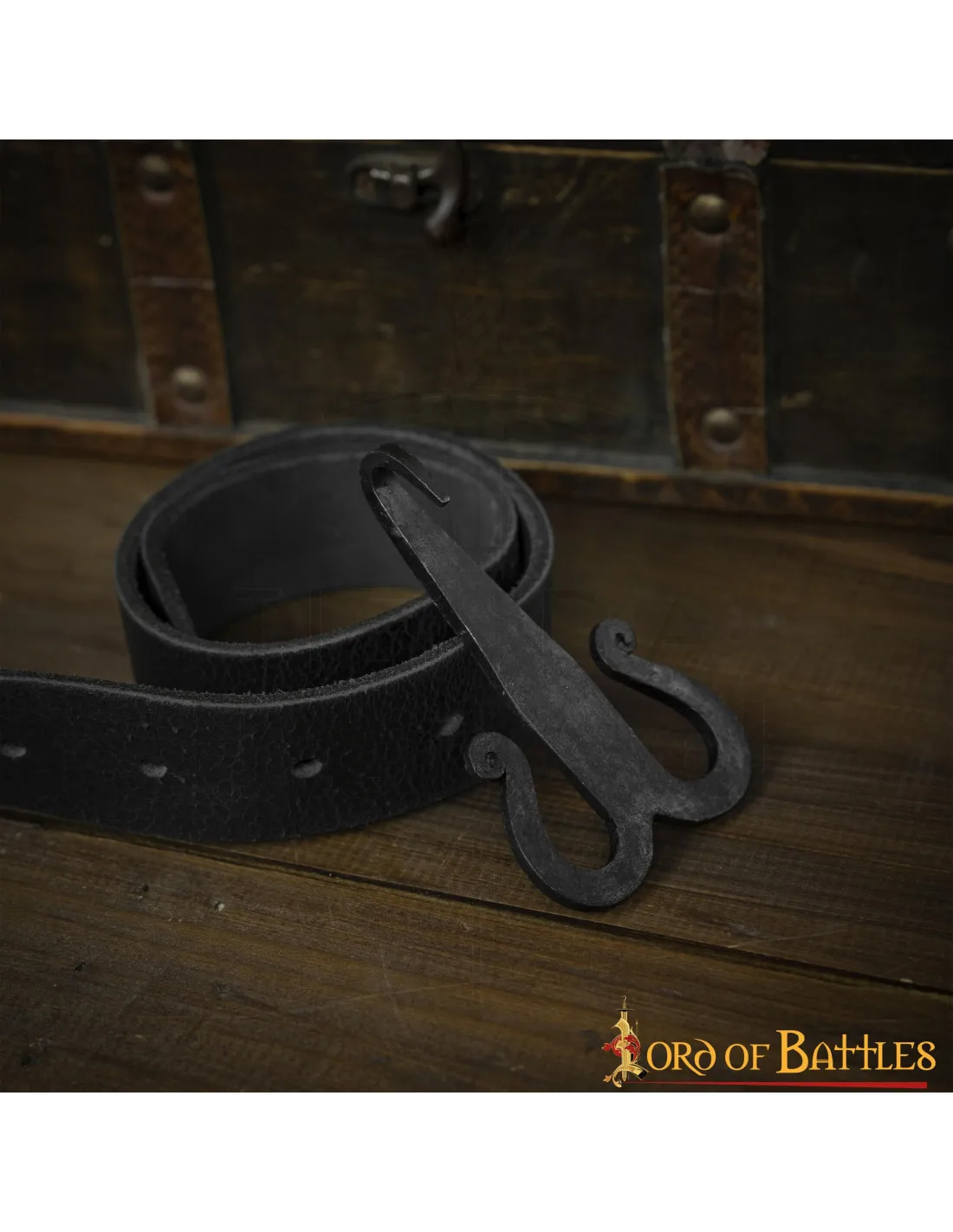 Hebilla medieval de gancho hierro para cinturones