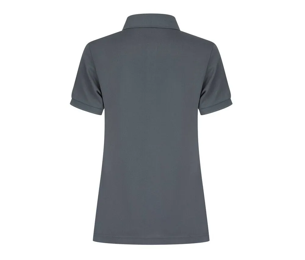 HENBURY HY466  LADIES' RECYCLED POLYESTER POLO SHIRT  CHARCOAL