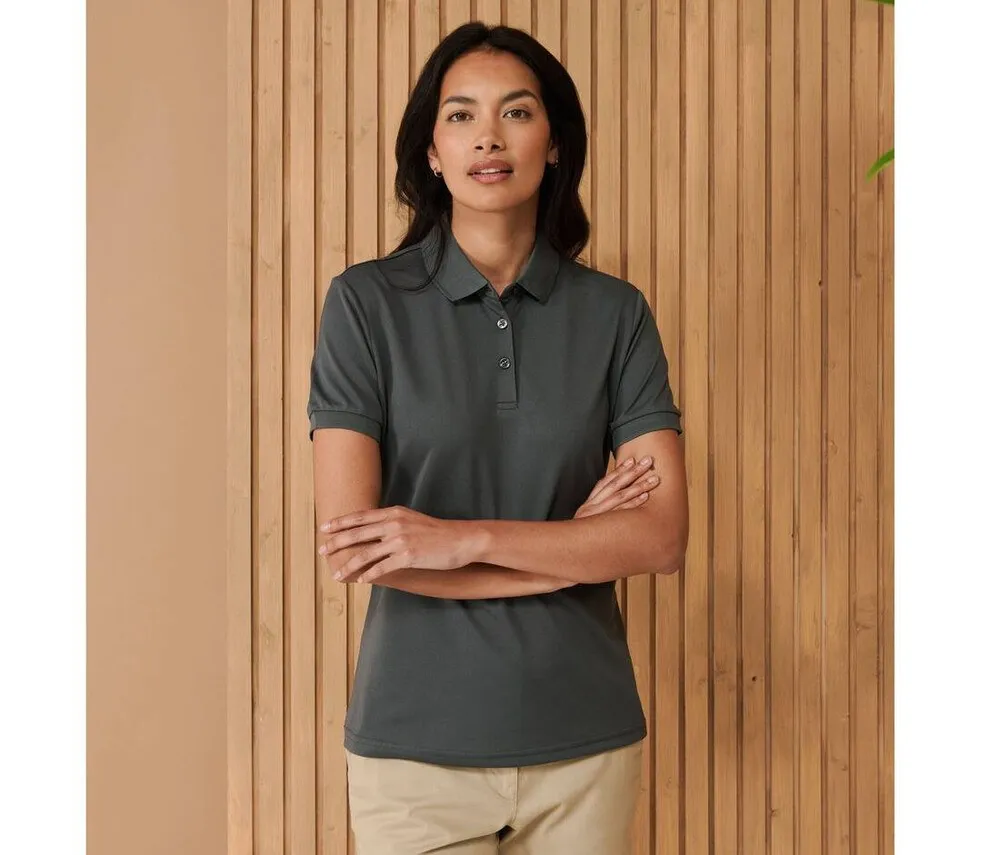 HENBURY HY466  LADIES' RECYCLED POLYESTER POLO SHIRT  CHARCOAL