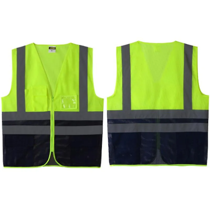 Hi Viz Vis Reflective Vest Men High Visibility Work Waistcoat Jacket Coat