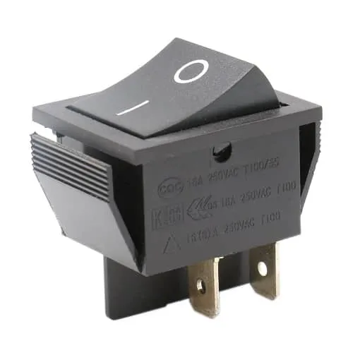 INTERRUPTOR BASCULANTE ONOFF DPST 4 VIAS  NEGRO 16 A