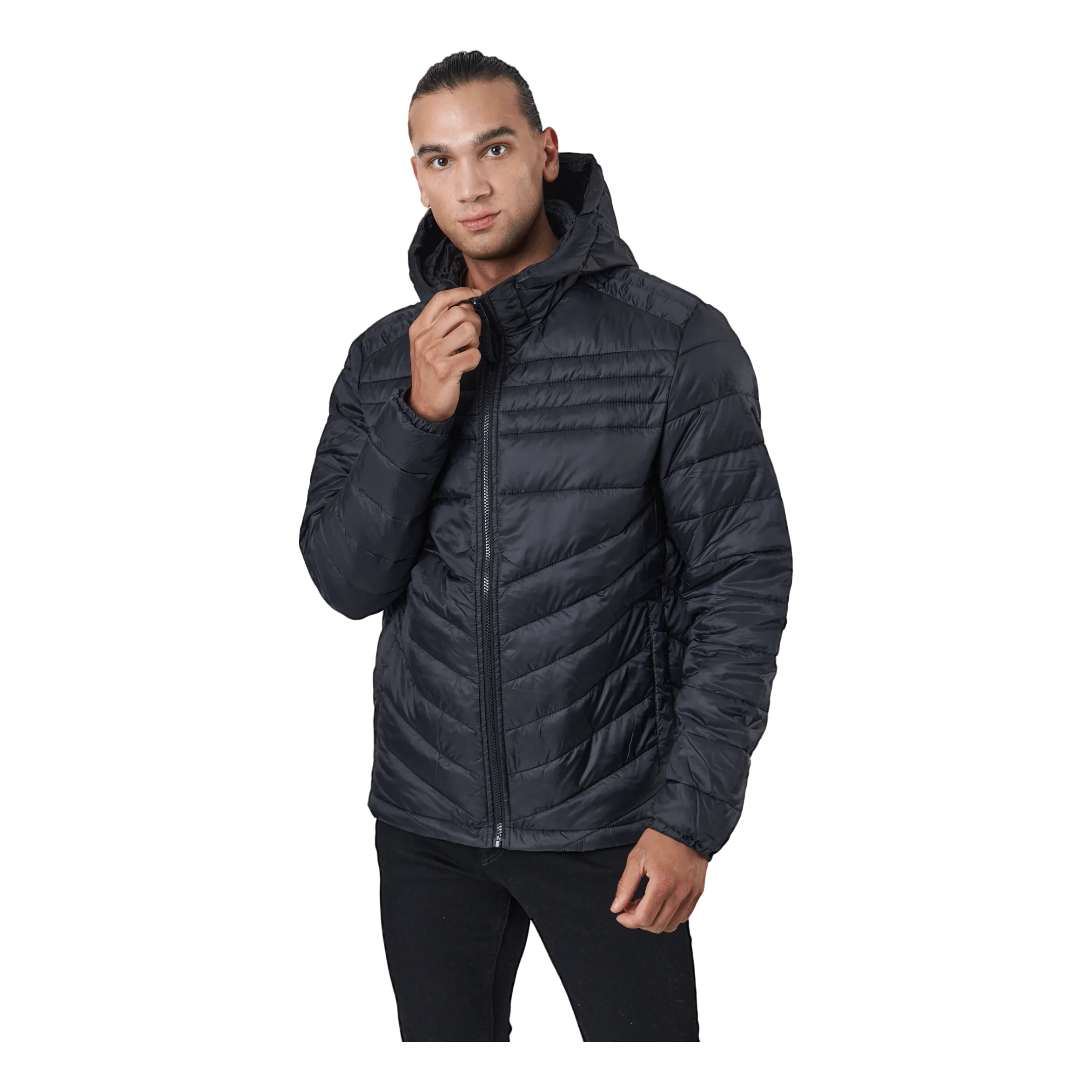Jack & Jones Jjehero Puffer Hood Noos Black