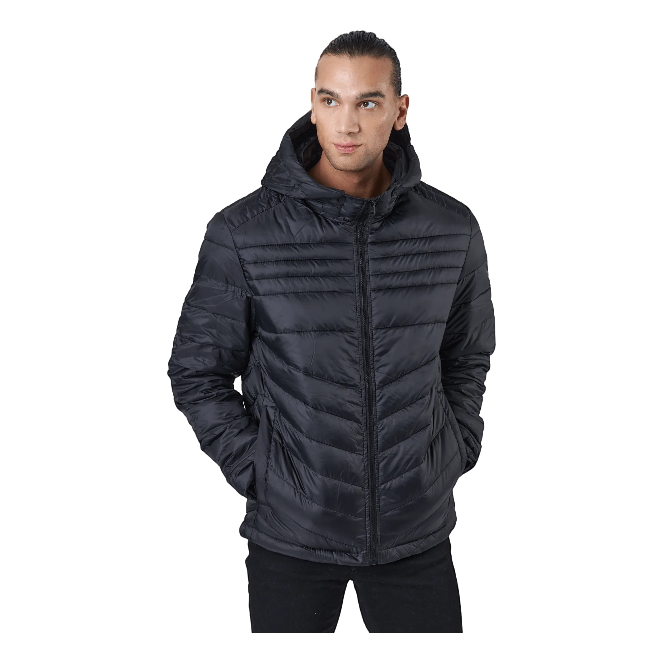 Jack & Jones Jjehero Puffer Hood Noos Black