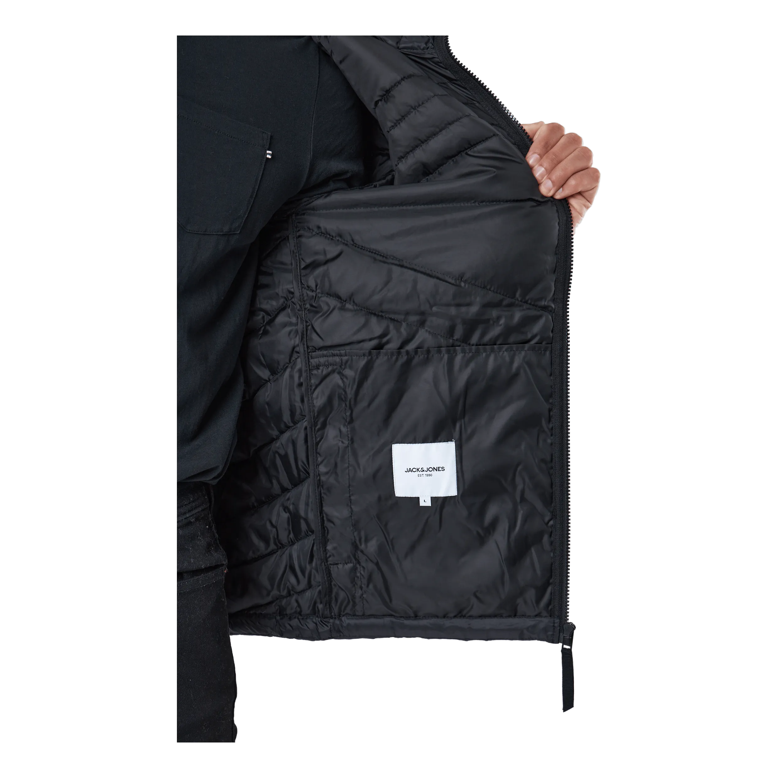 Jack & Jones Jjehero Puffer Hood Noos Black