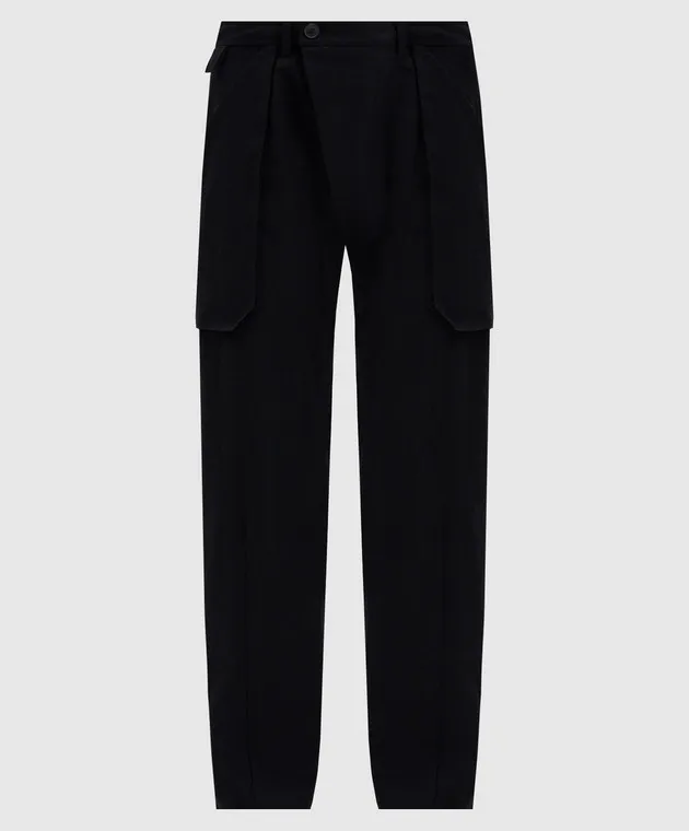 Jan Jan Van Essche Black pants with alpaca wool