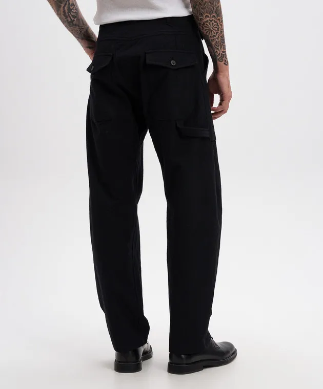 Jan Jan Van Essche Black pants with alpaca wool