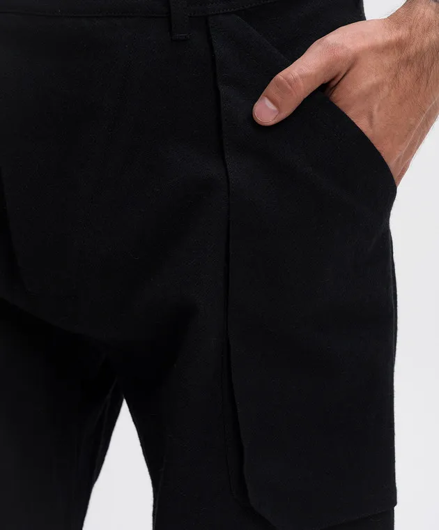 Jan Jan Van Essche Black pants with alpaca wool
