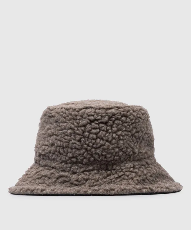 Jan Jan Van Essche Brown sheepskin panama