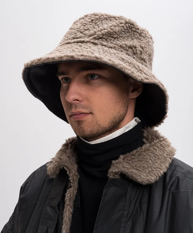 Jan Jan Van Essche Brown sheepskin panama