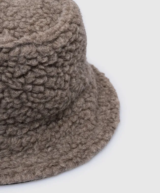 Jan Jan Van Essche Brown sheepskin panama