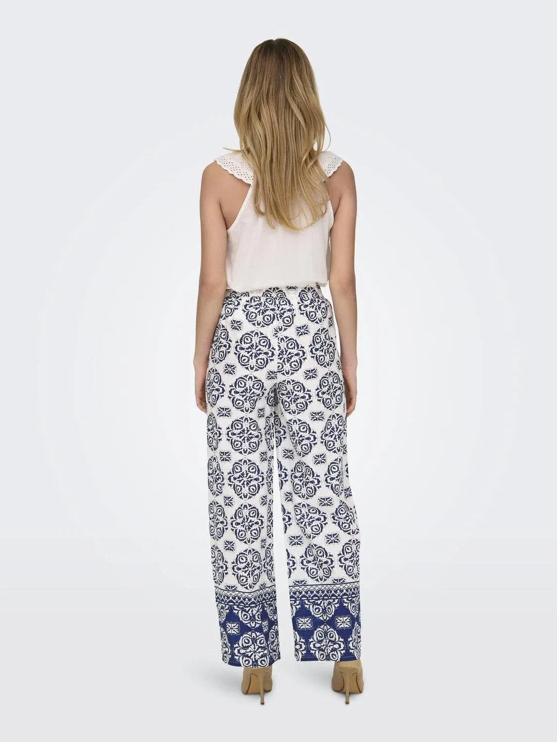 JDY Pantalón ancho estampado