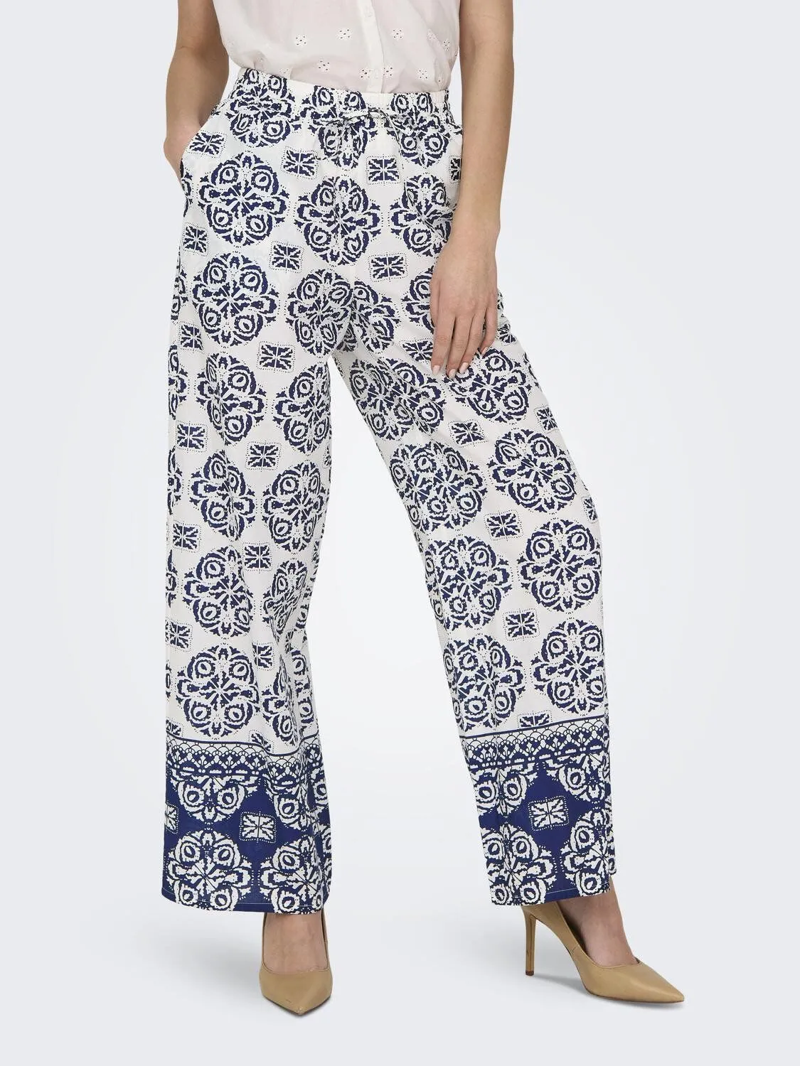 JDY Pantalón ancho estampado
