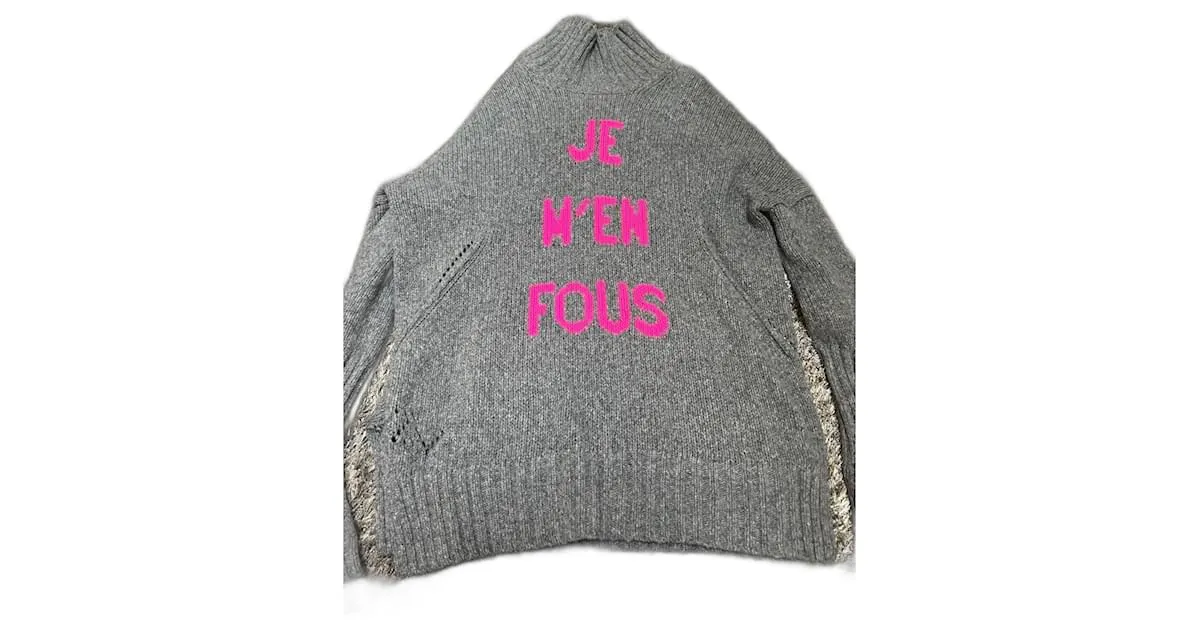 Jersey Alma de Zadig & Voltaire No me importa Gris 