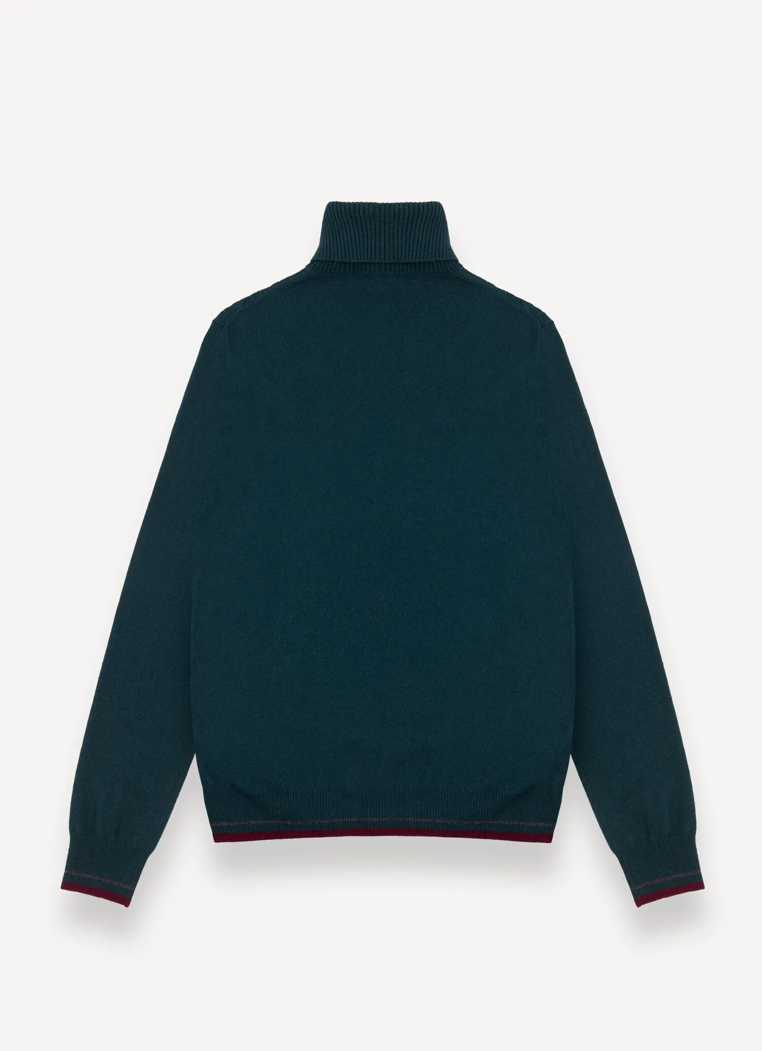 Jersey de cuello alto de lana tejido en punto de ochos