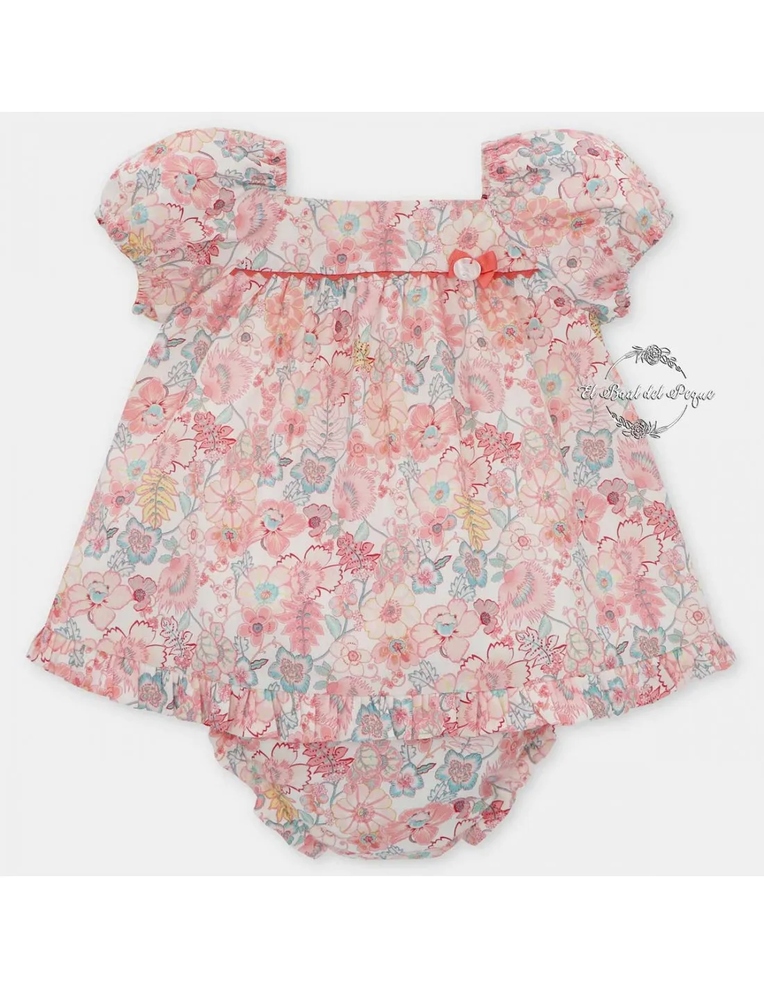 Jesusito y Braga Bebé Niña Martín Aranda Capri Estampado Coral