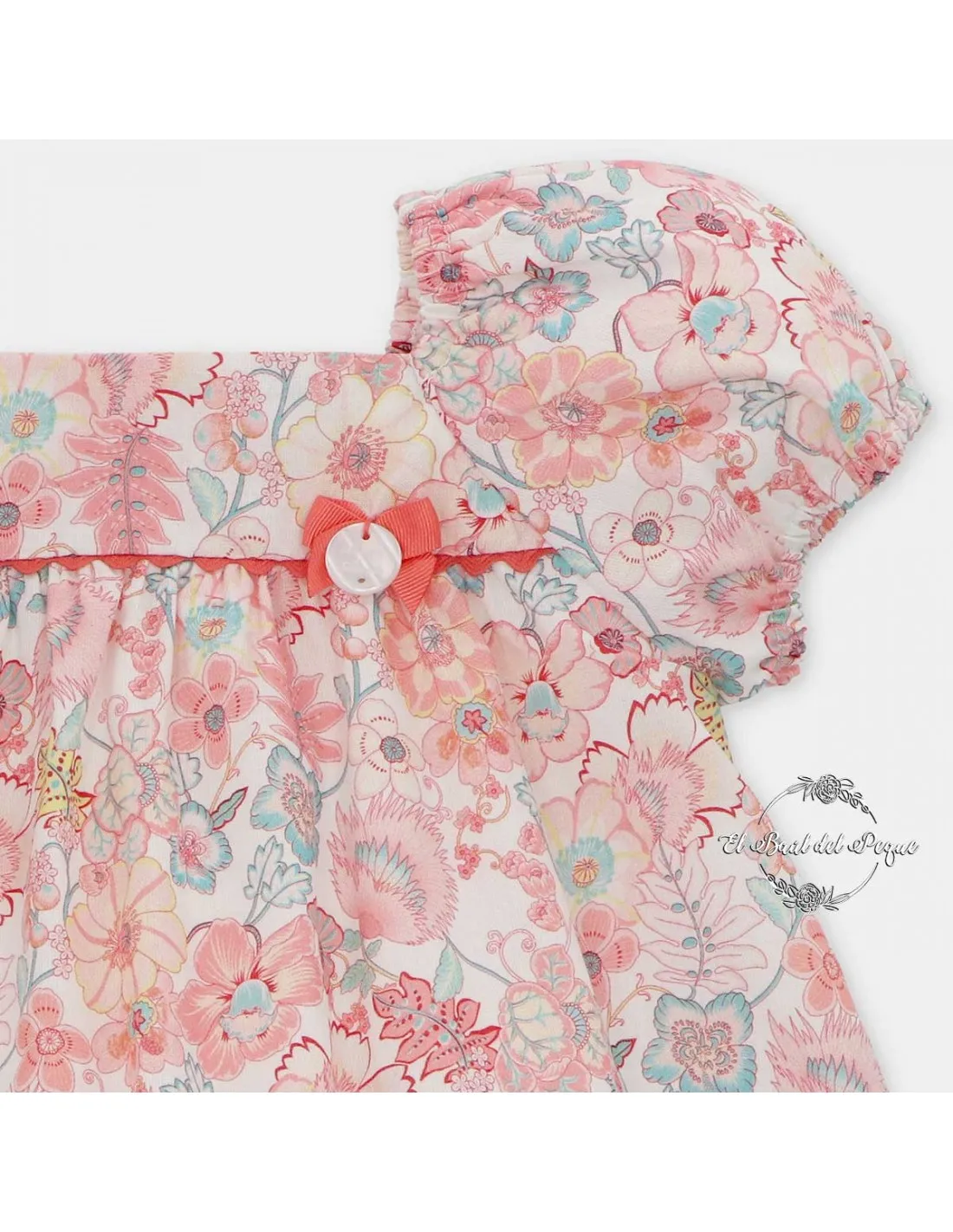 Jesusito y Braga Bebé Niña Martín Aranda Capri Estampado Coral