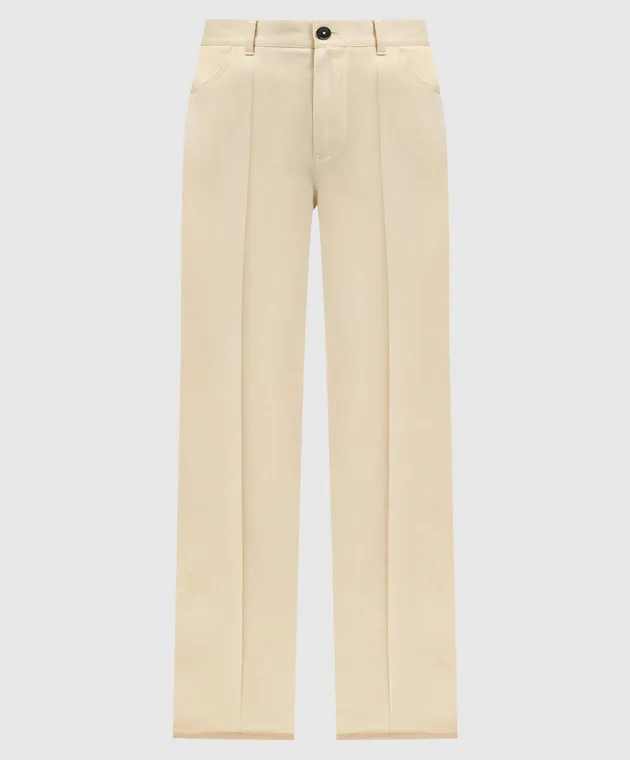 Jil Sander Beige pants made of wool