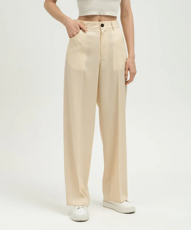 Jil Sander Beige pants made of wool