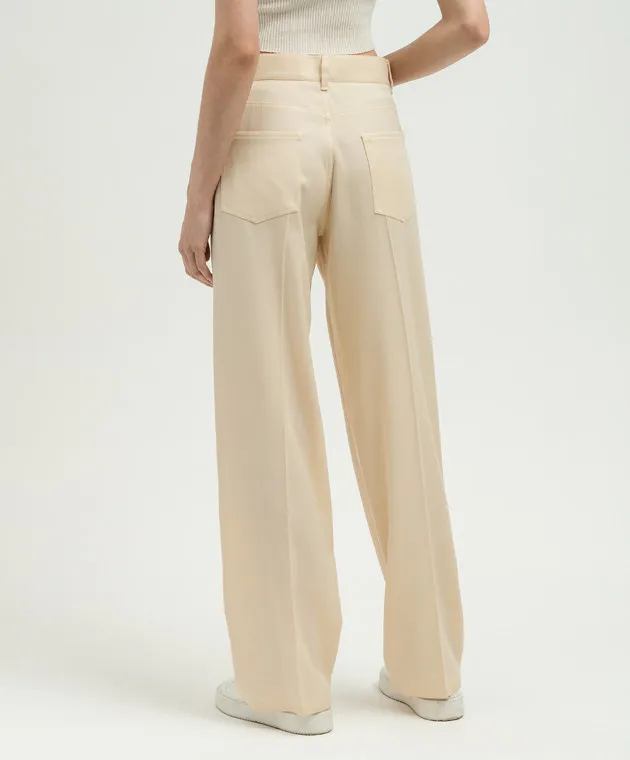 Jil Sander Beige pants made of wool